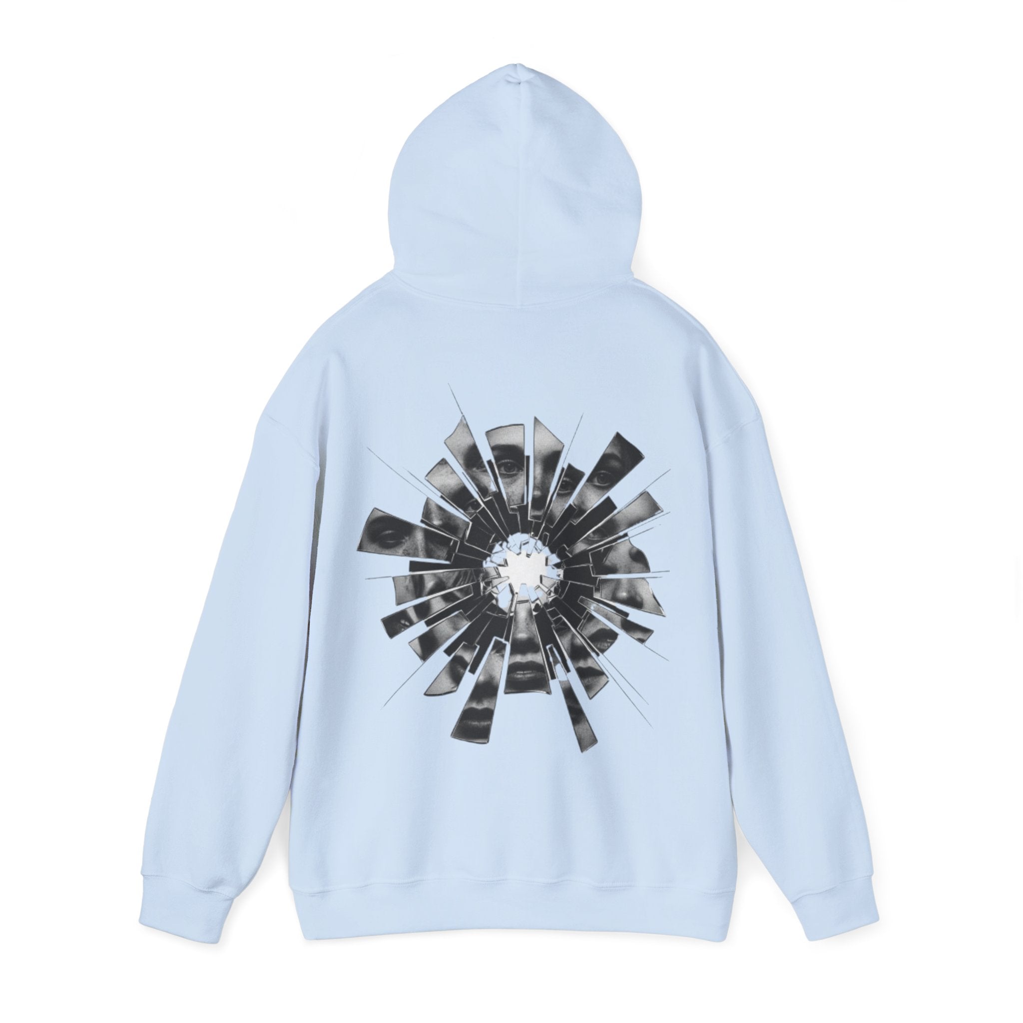 Hoodie — Monochrome Geometric Starburst Back Print
