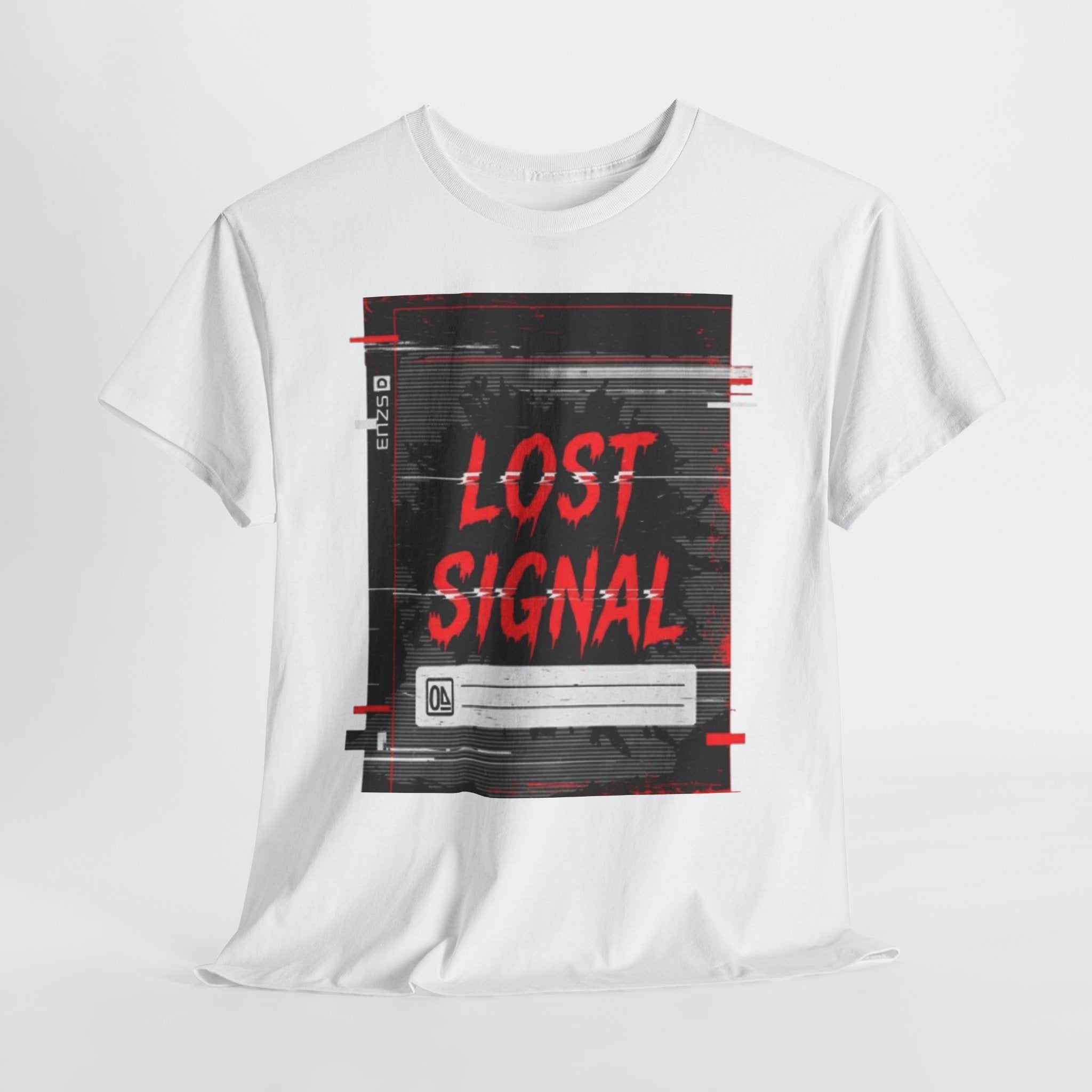 Lost Signal T-Shirt — Glitch Cyberpunk Graphic Tee