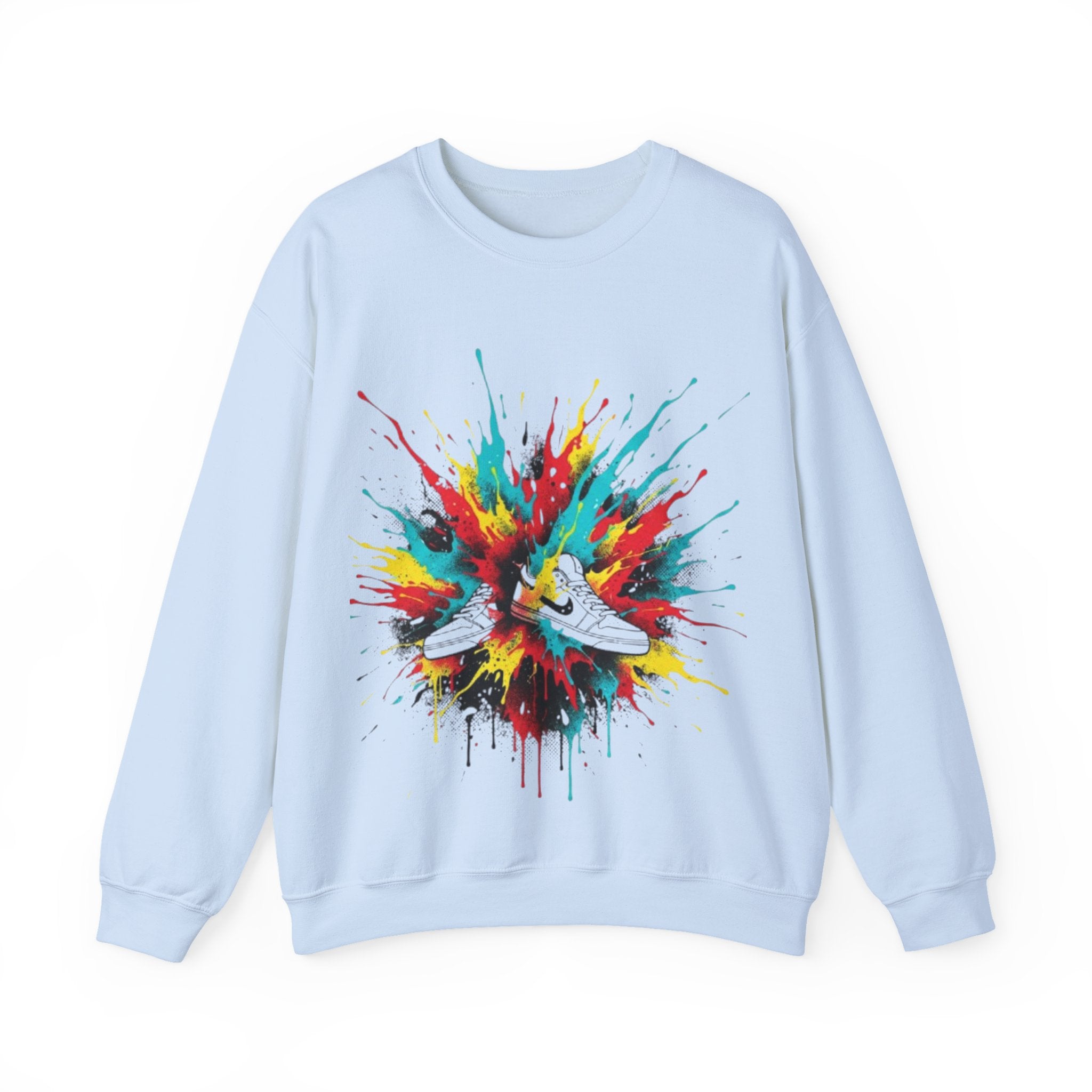 Sneaker Splash Crewneck Sweatshirt - Colorful Streetwear Graphic
