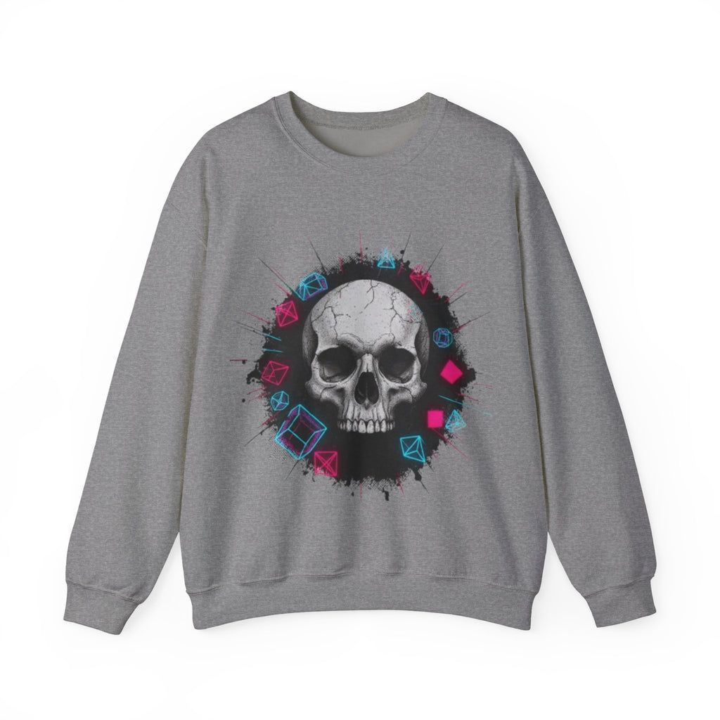Skull Neon Geometry Crewneck Sweatshirt
