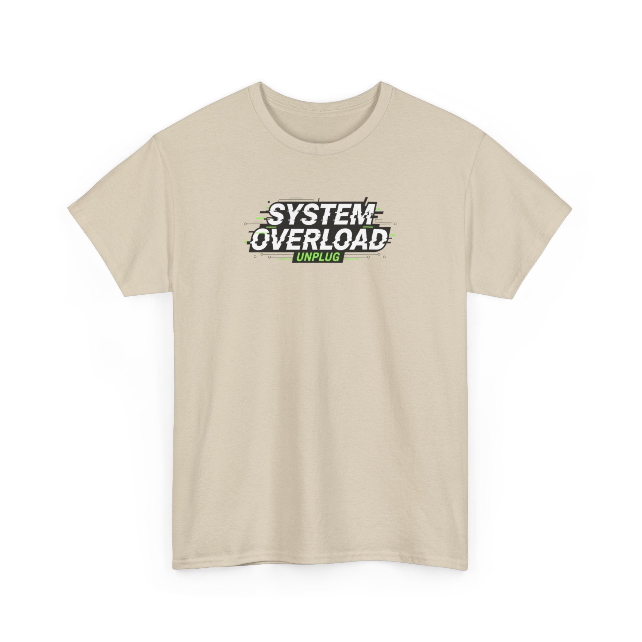 T-Shirt — "System Overload" Glitch Tech Graphic Tee