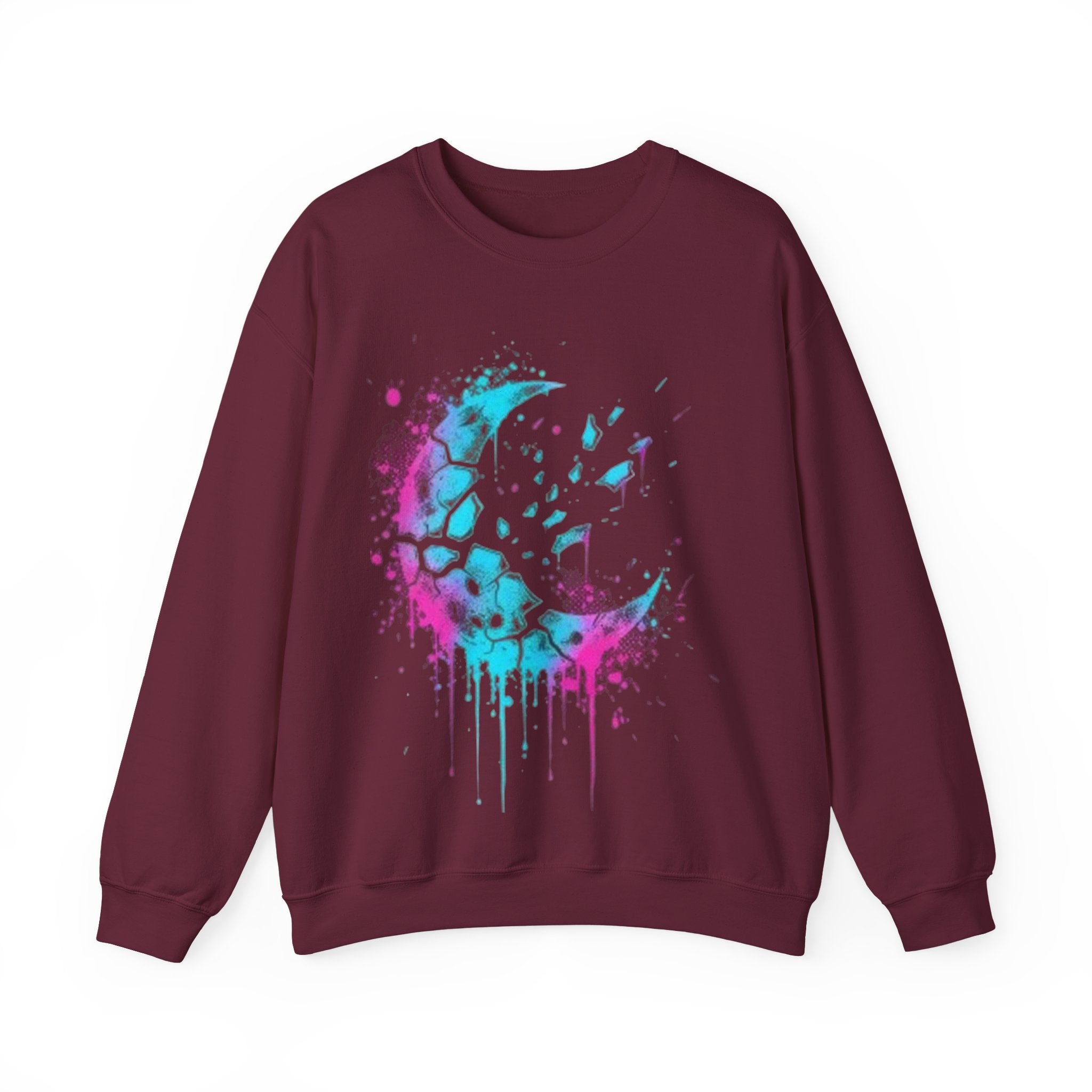Galaxy Moon Splash Crewneck Sweatshirt