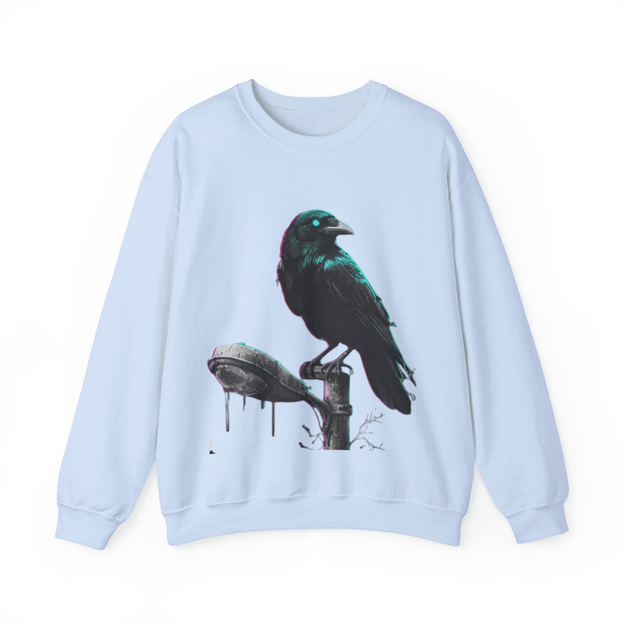 Raven Perch Crewneck Sweatshirt – Gothic Crow Graphic Pullover