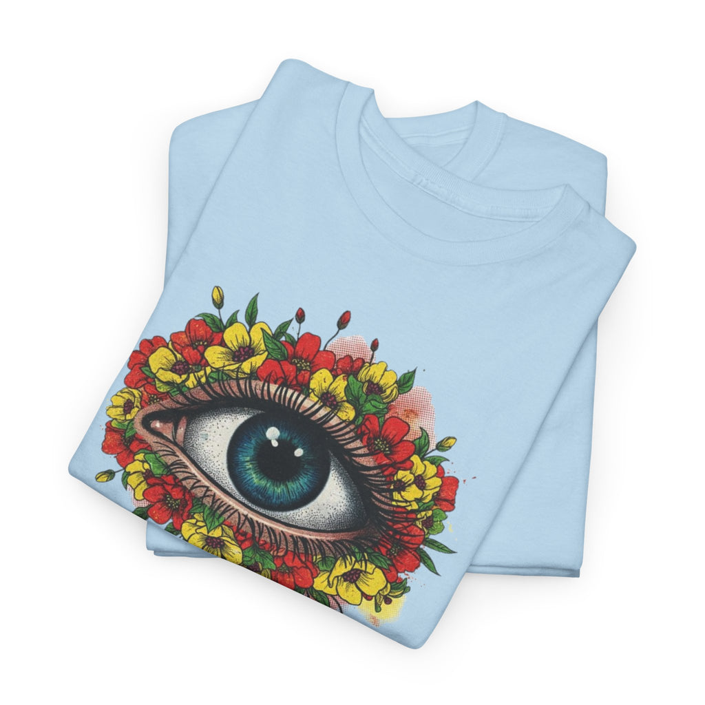 Mystic Floral Eye T-Shirt — Botanical All-Seeing Eye Graphic Tee