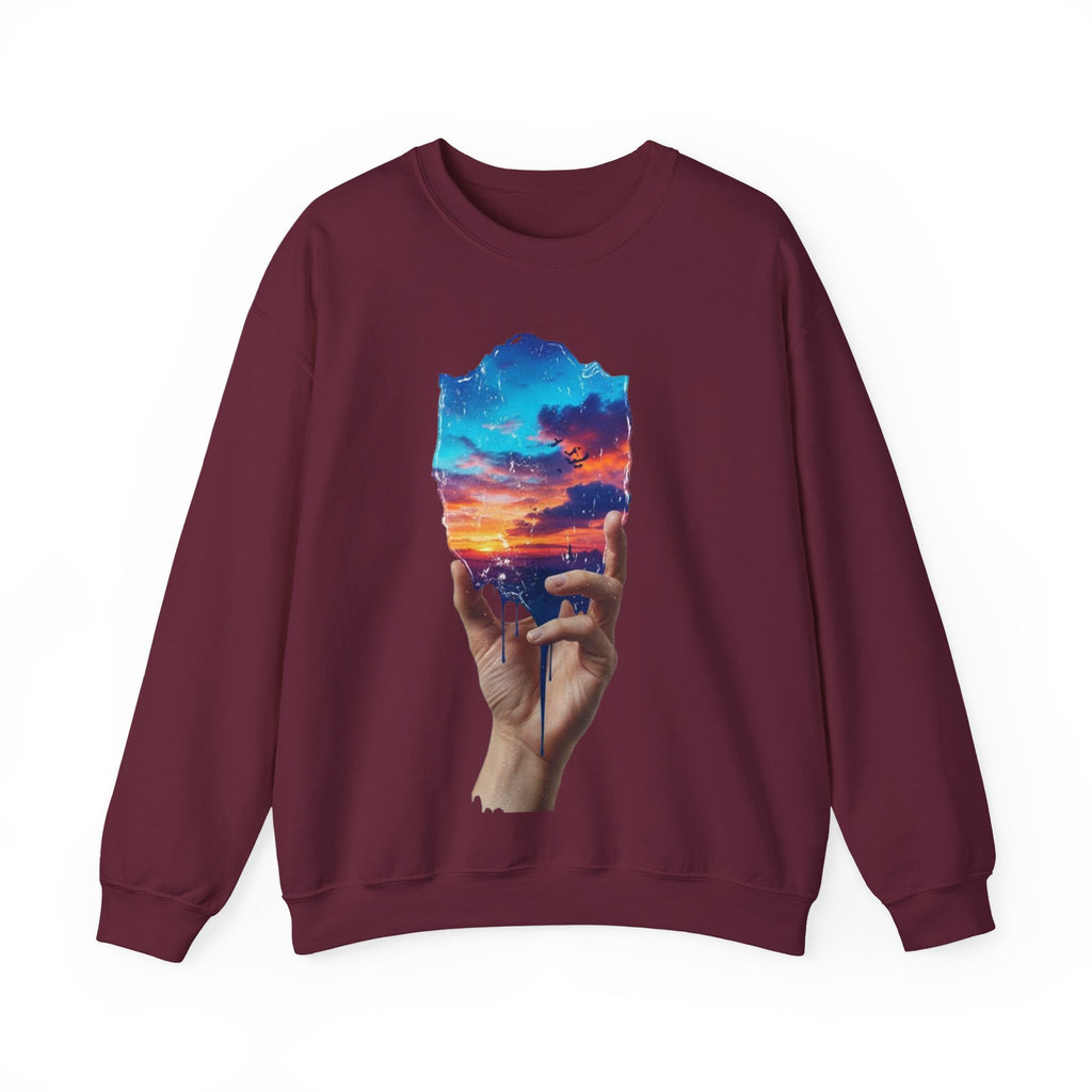 Sunset in Hand Crewneck Sweatshirt