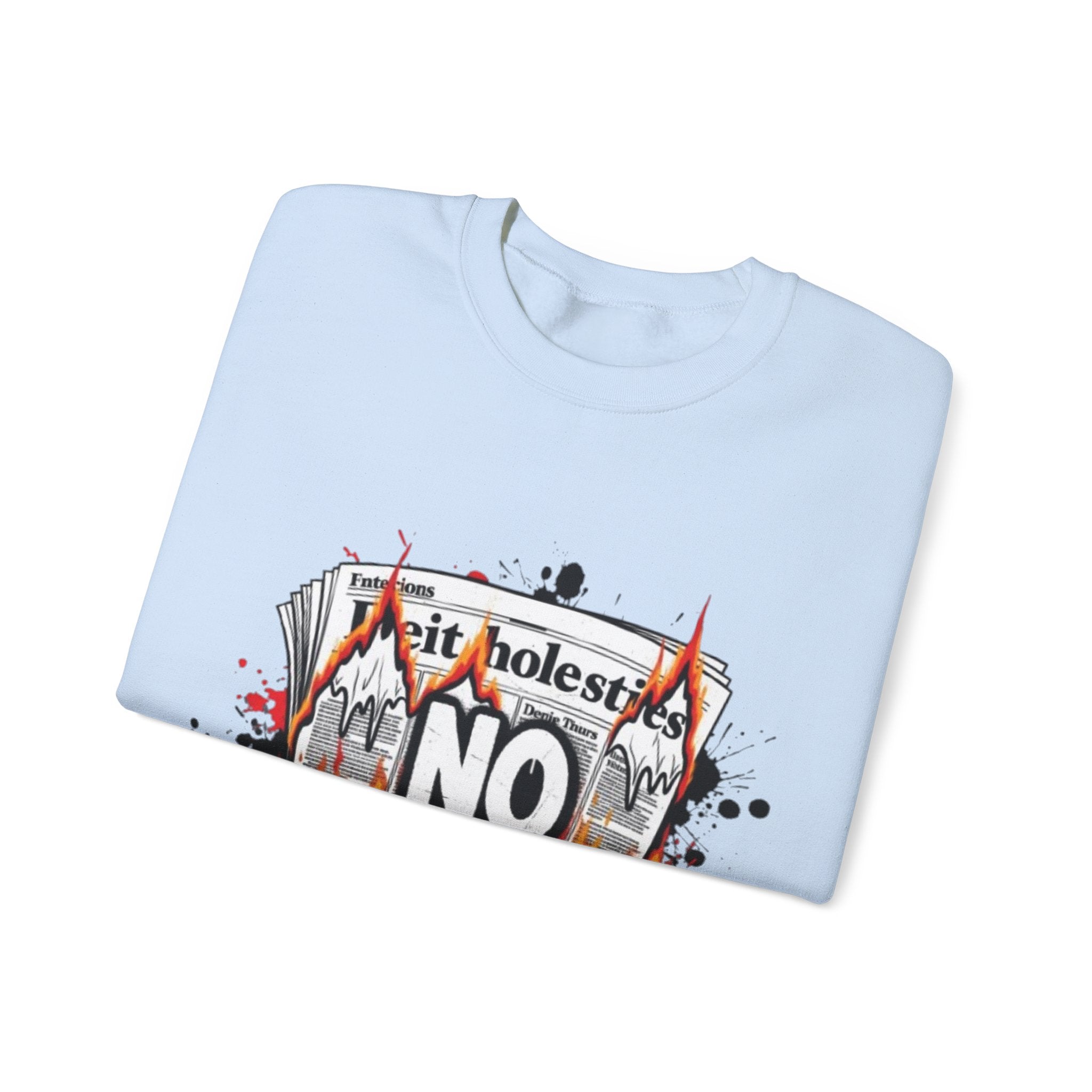 No Future Graphic Sweatshirt — Grunge Flame Streetwear Crewneck