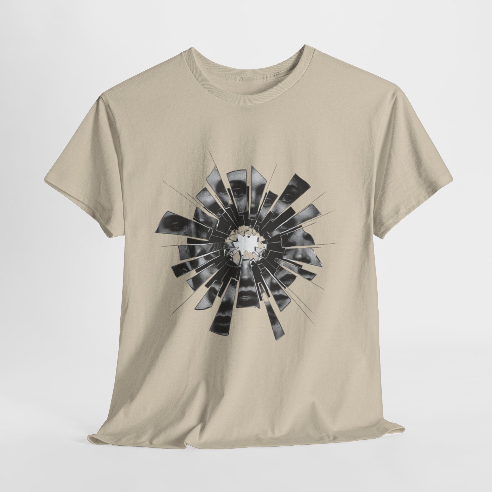 Broken Glass Bullet Hole T‑Shirt — Shattered Window Graphic Tee