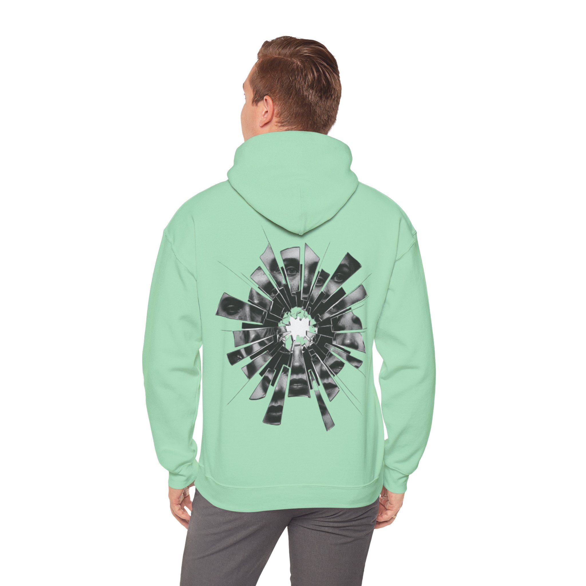 Hoodie — Monochrome Geometric Starburst Back Print