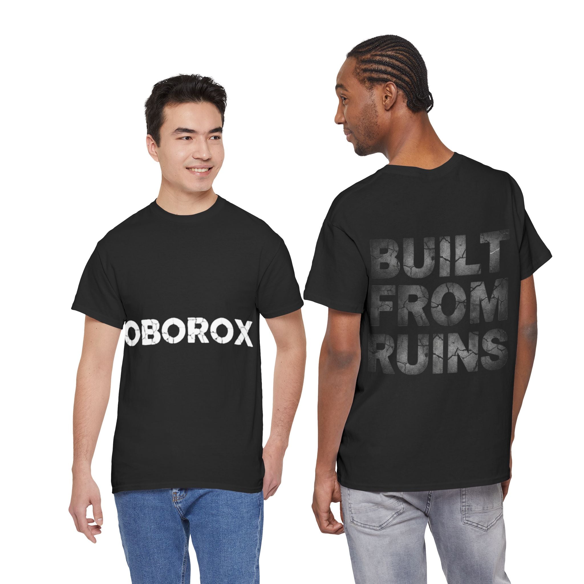 Built From Ruins Black Tee — OBOROX Logo Graphic Shirt