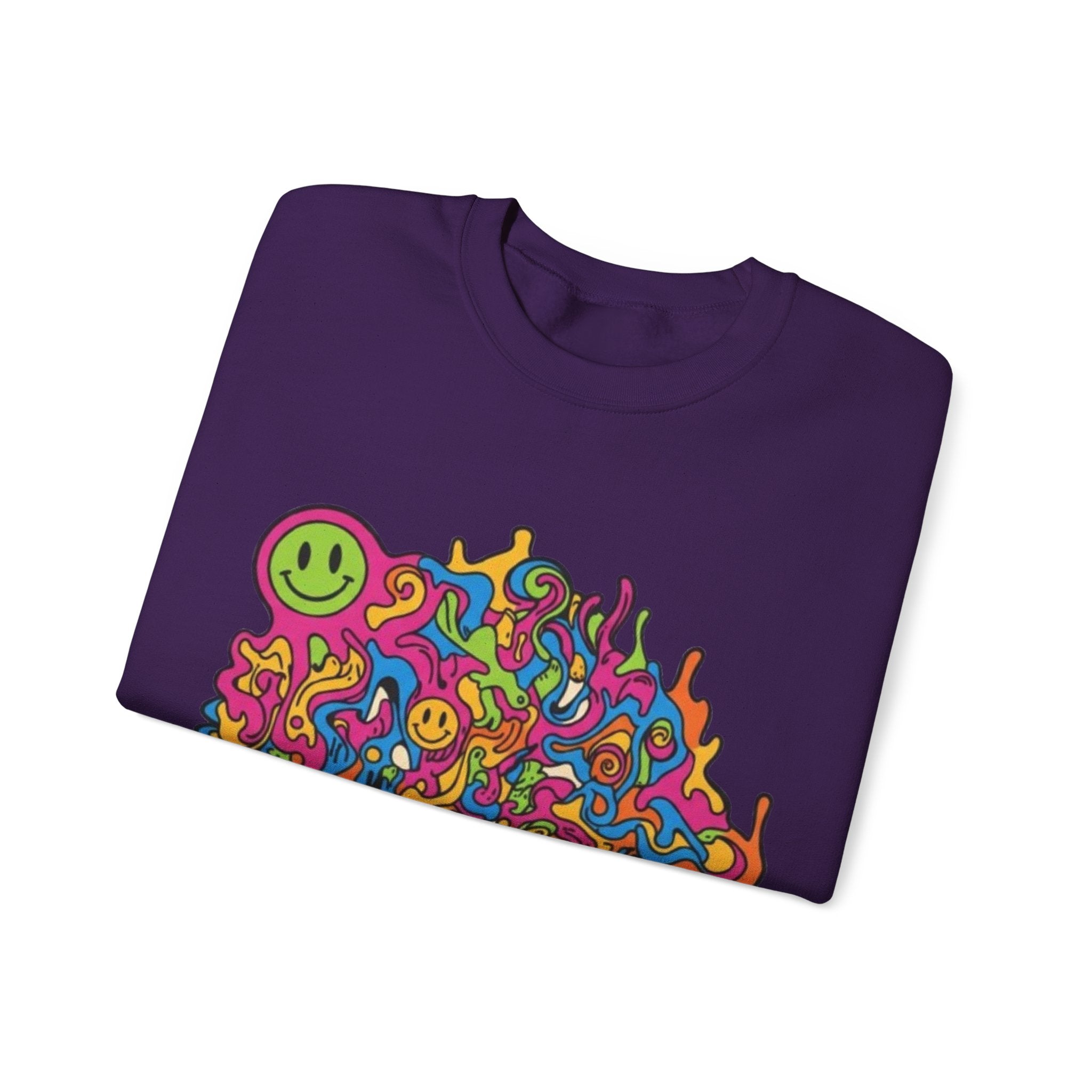 Psychedelic Smiley Swirl Crewneck Sweatshirt