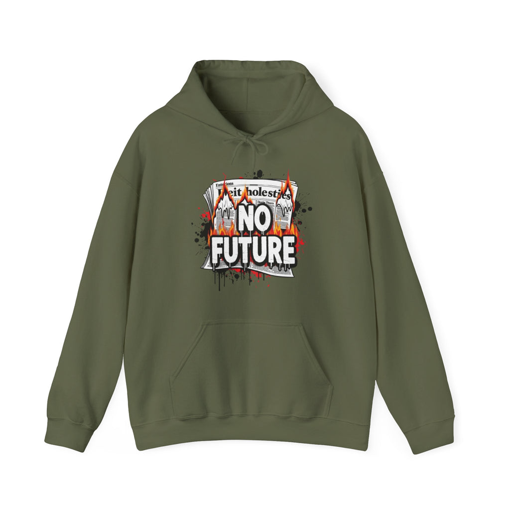 No Future Graphic Hoodie — Punk Streetwear Hoodie with 'No Future' Graffiti Design