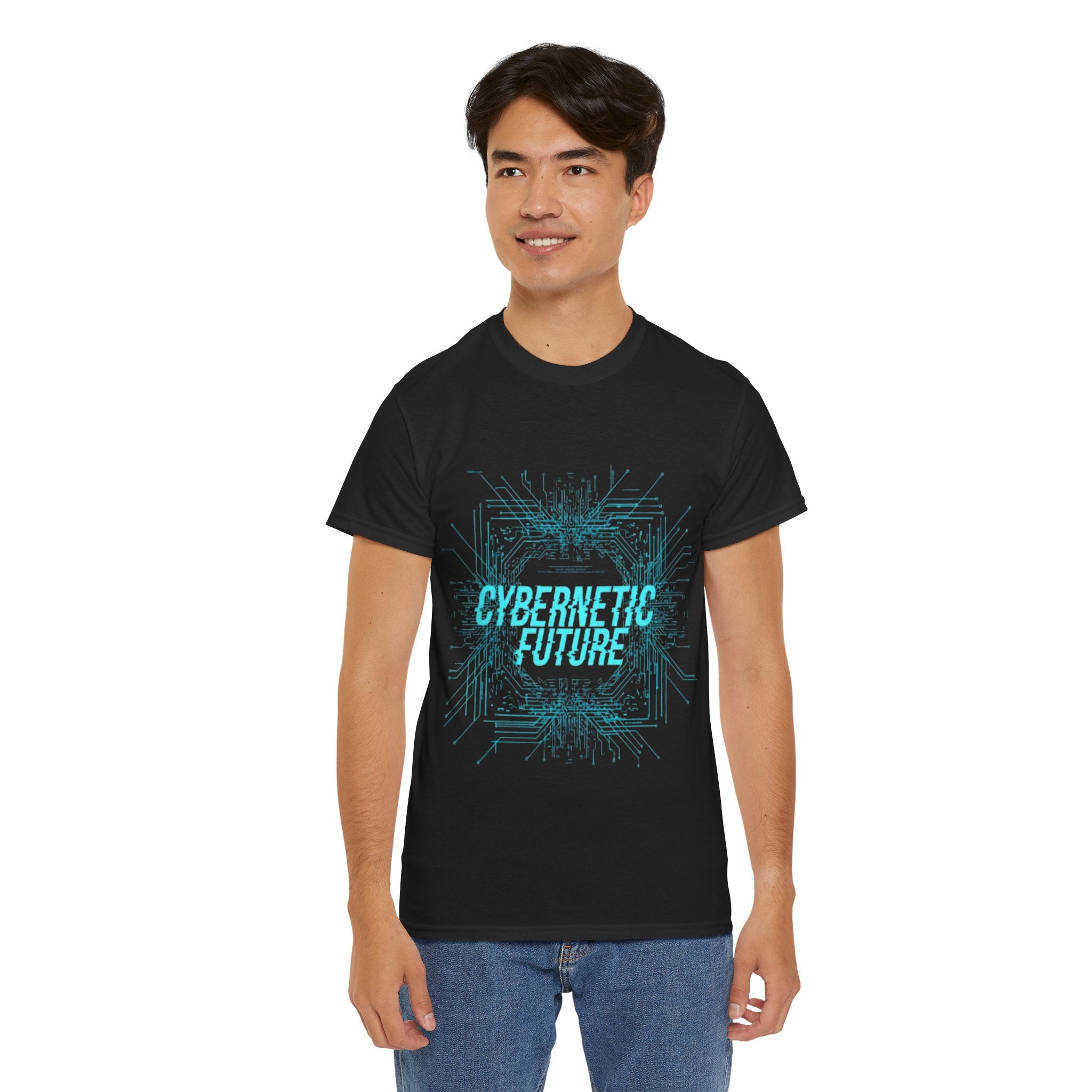 Cybernetic Future T-Shirt — Futuristic Tech Graphic Tee