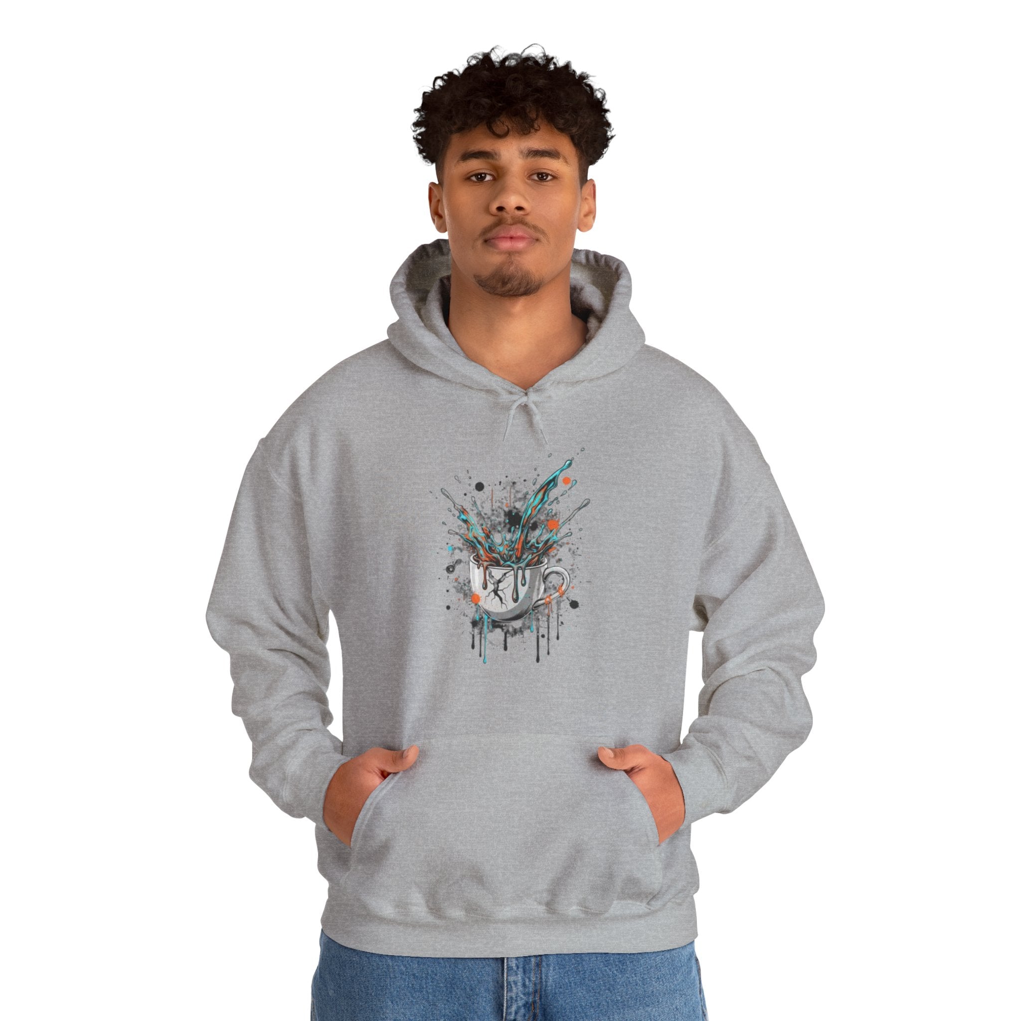 Abstract Drum Kit Hoodie — Color Splash Music Drummer Pullover