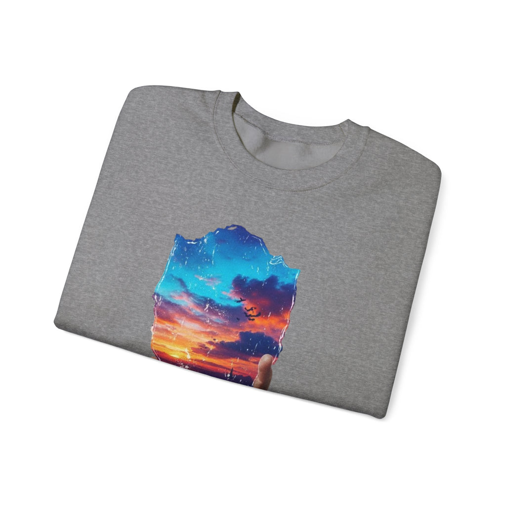 Sunset in Hand Crewneck Sweatshirt