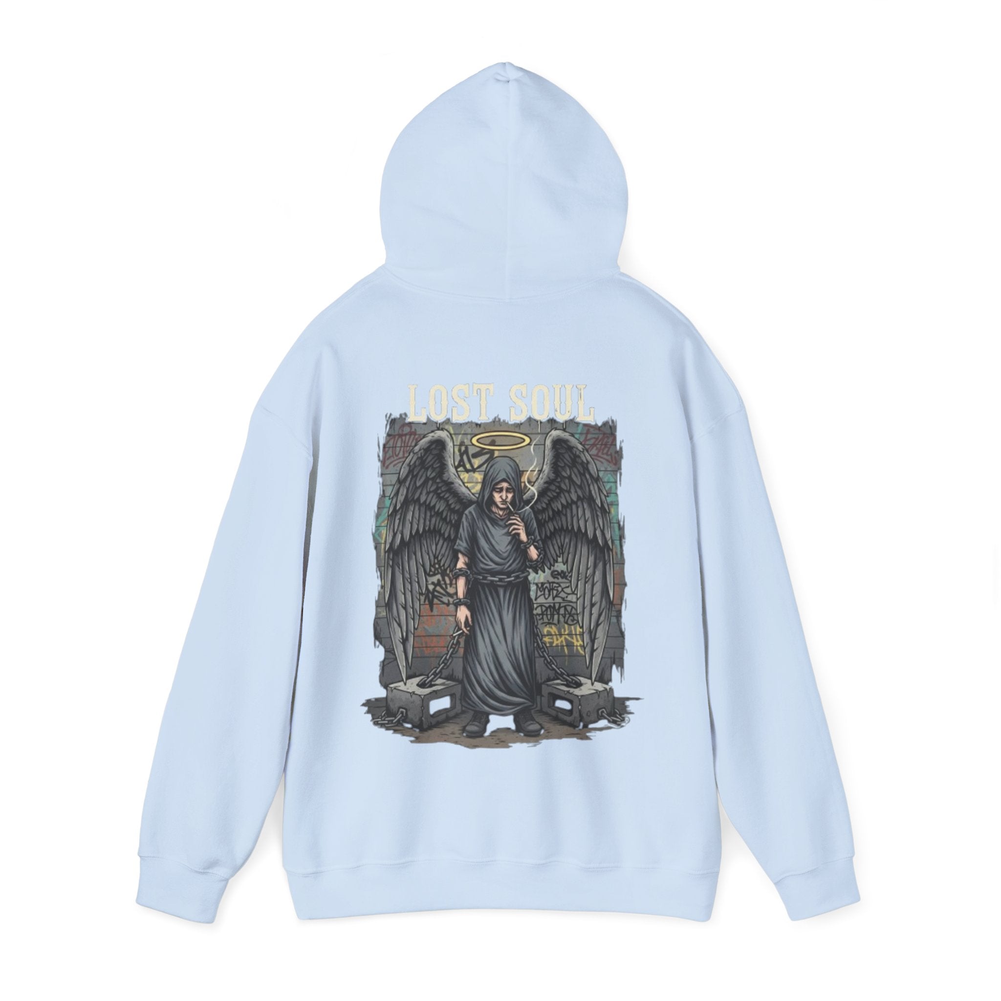 Angel of the Lost Soul Hoodie – Gothic Angel Wings Graveyard Pullover