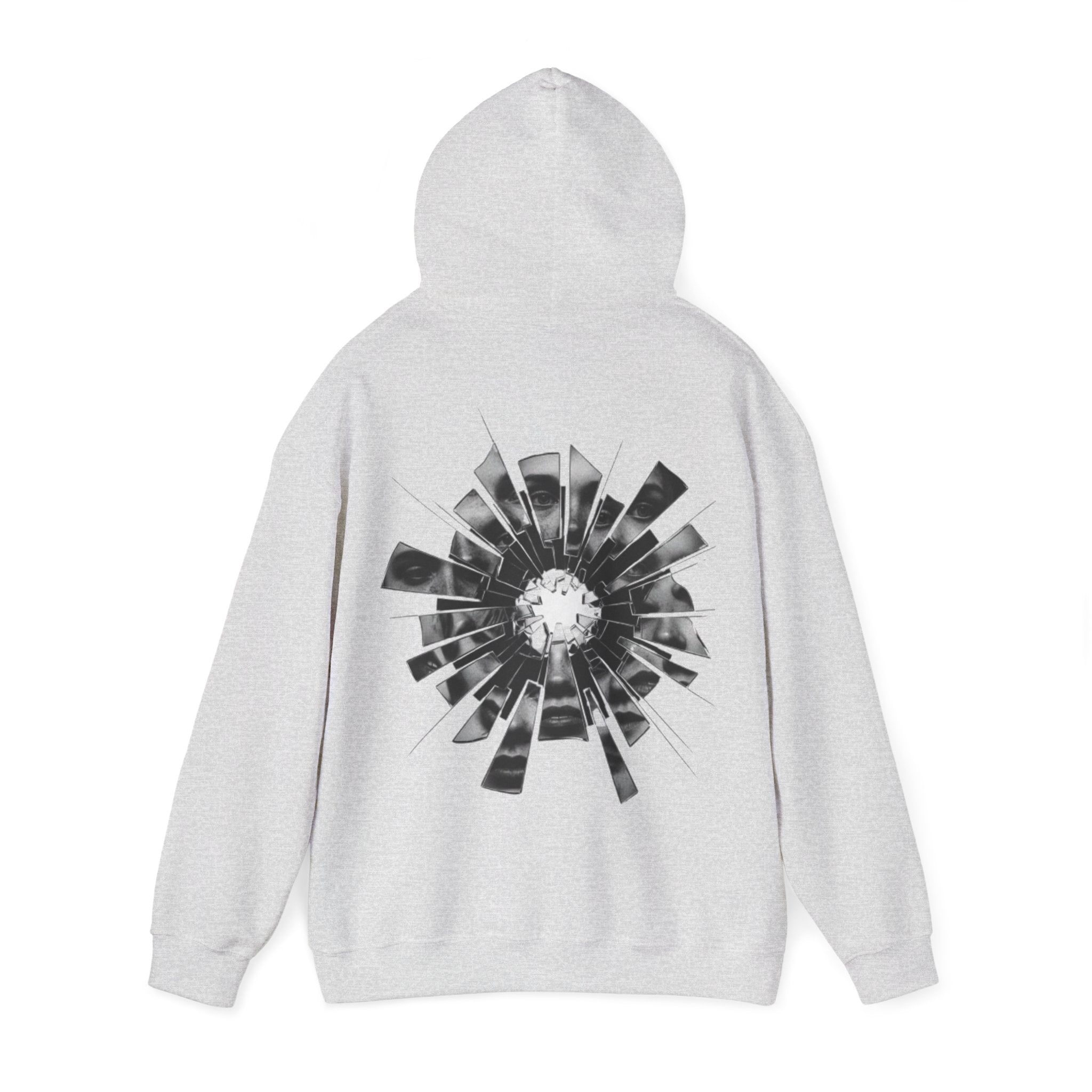Hoodie — Monochrome Geometric Starburst Back Print