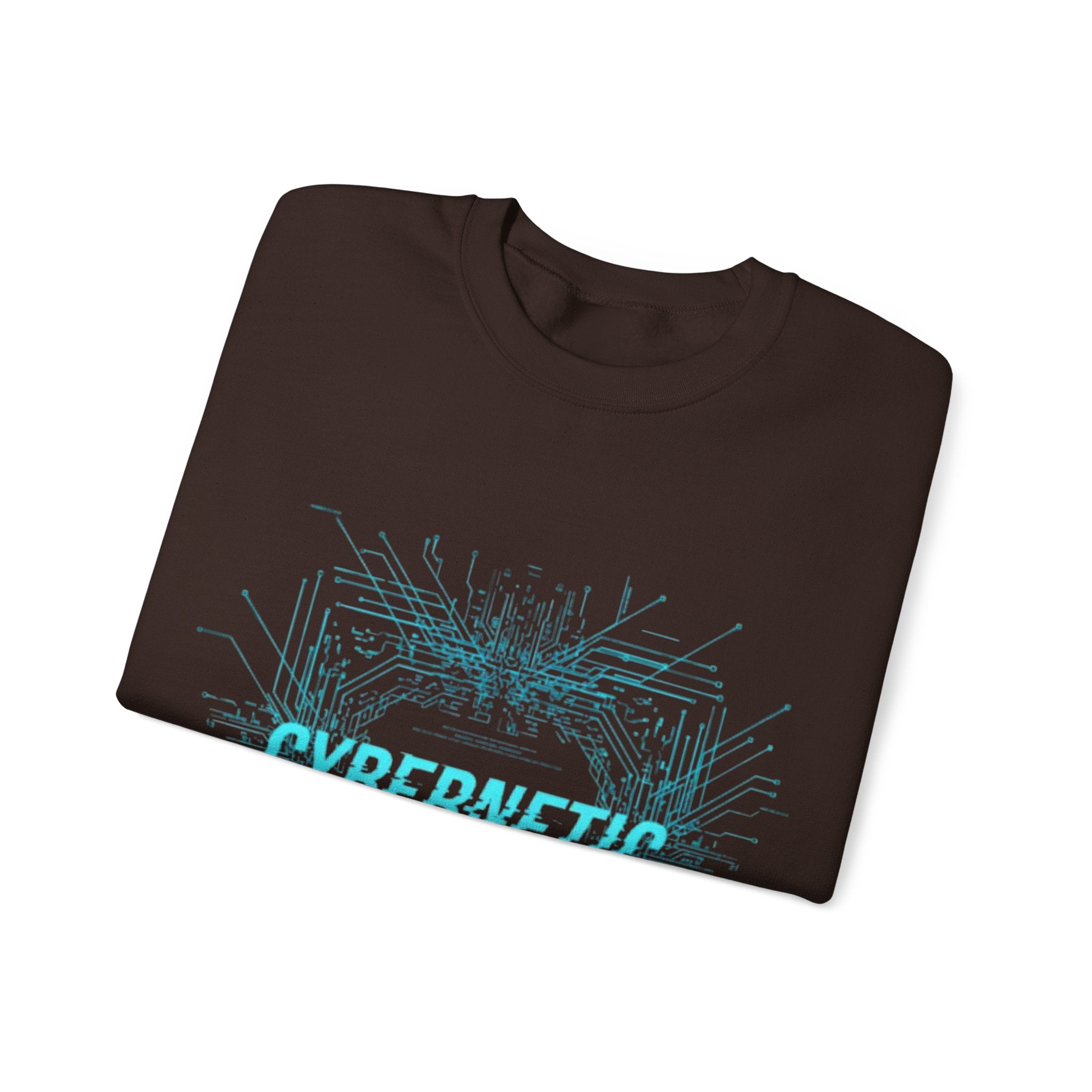 Cybernetic Future Crewneck Sweatshirt – Futuristic Tech Graphic Pullover