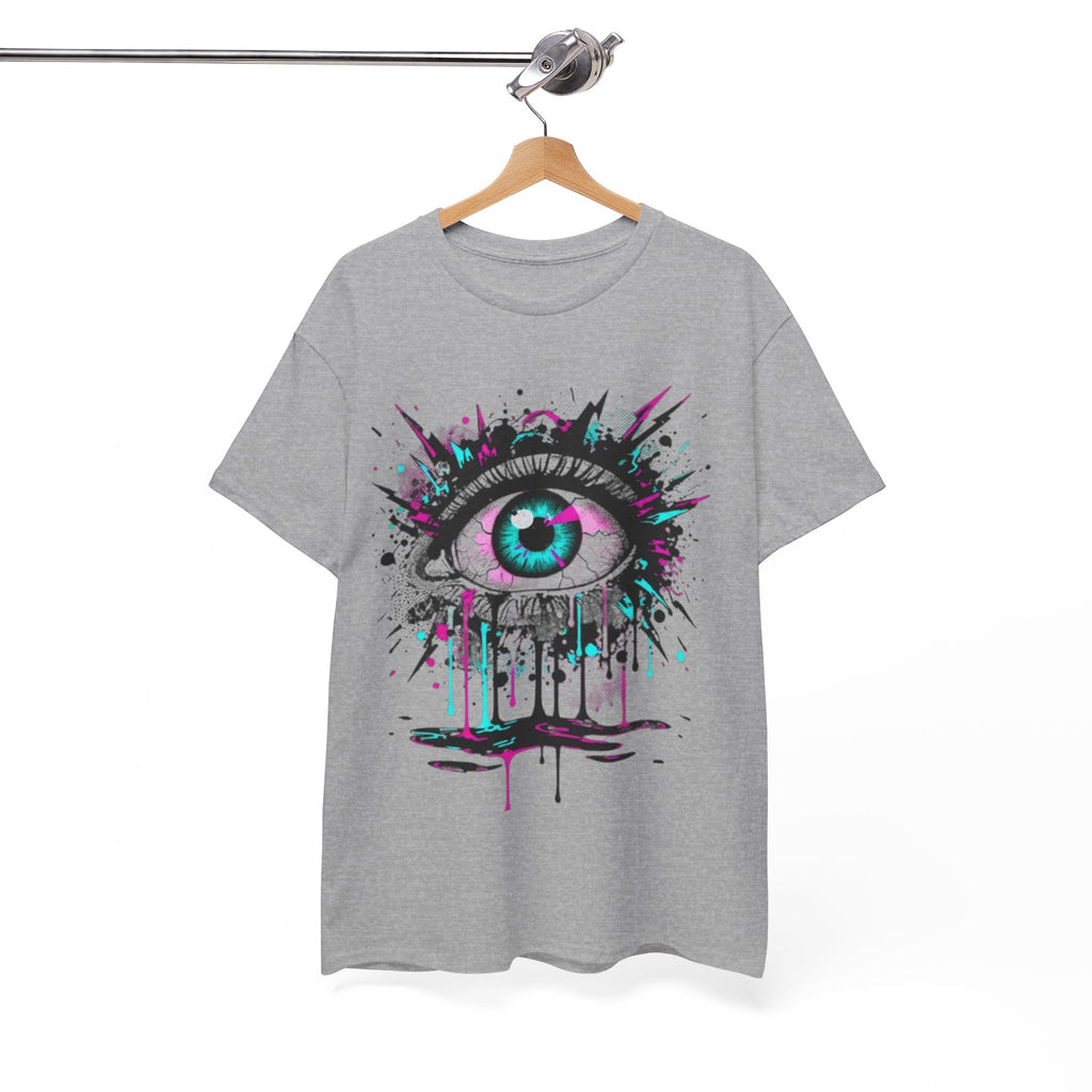 Graphic Tee — Neon Dripping Eye Art T-Shirt