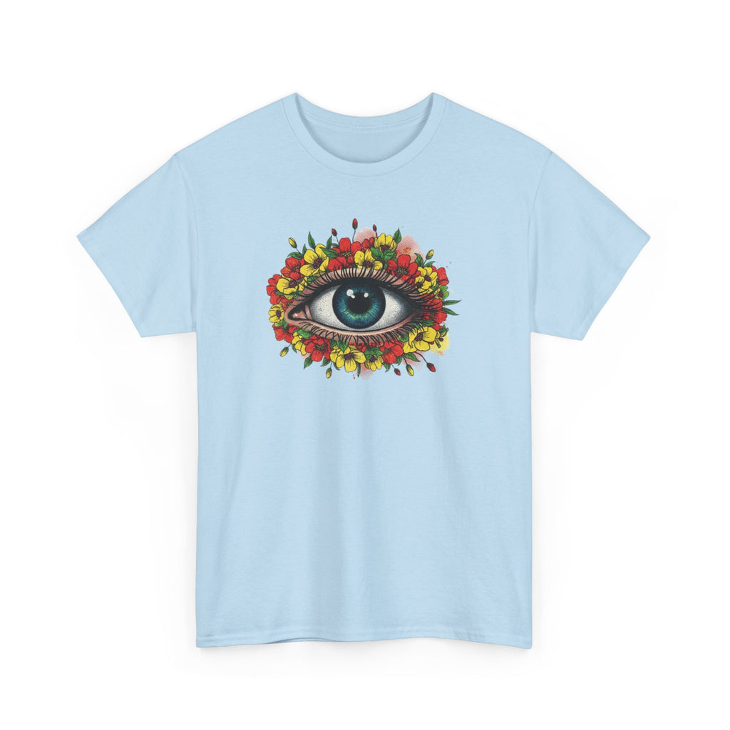 Mystic Floral Eye T-Shirt — Botanical All-Seeing Eye Graphic Tee