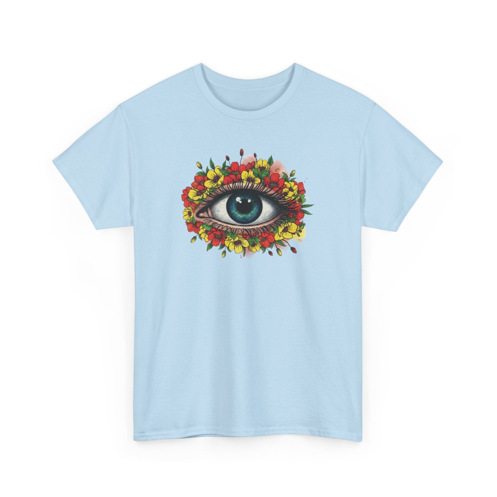 Mystic Floral Eye T-Shirt — Botanical All-Seeing Eye Graphic Tee