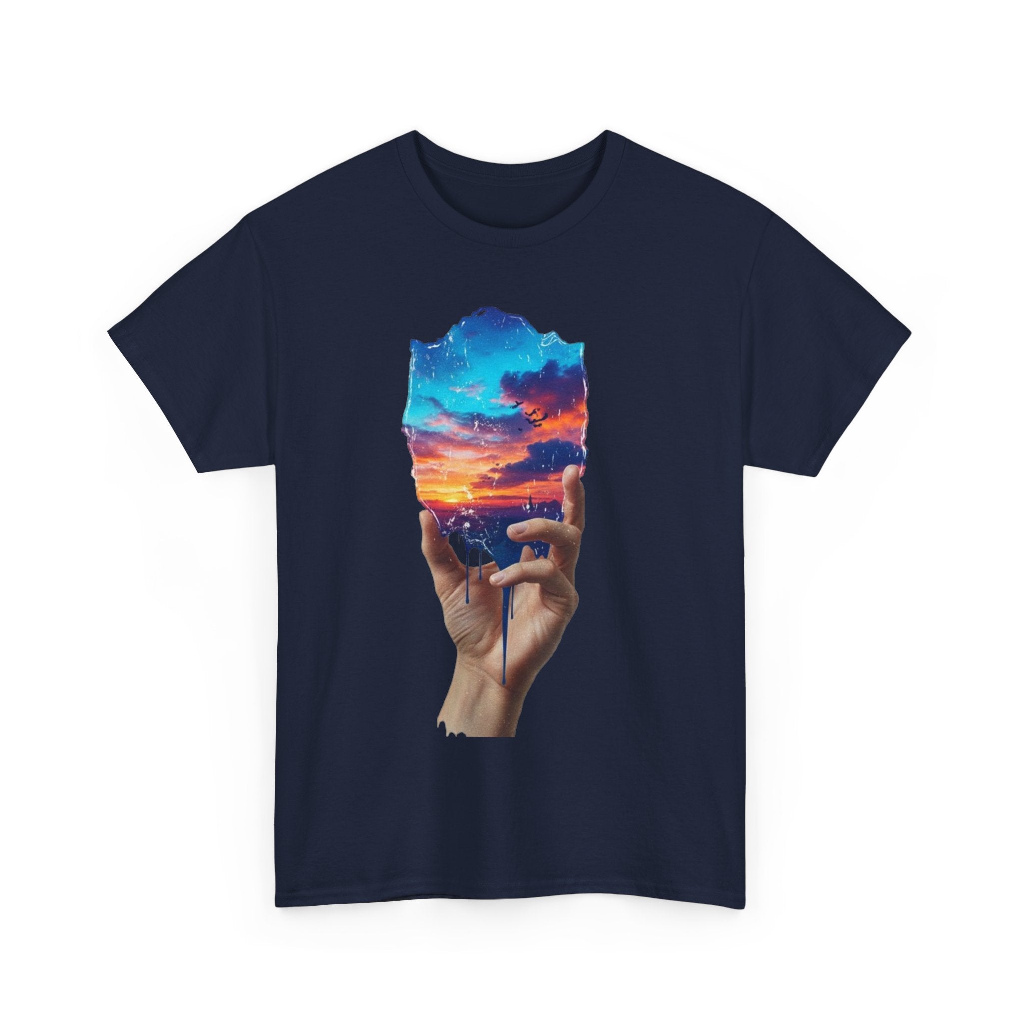 Sunset in Hand T-Shirt — Dreamy Sky Graphic Tee