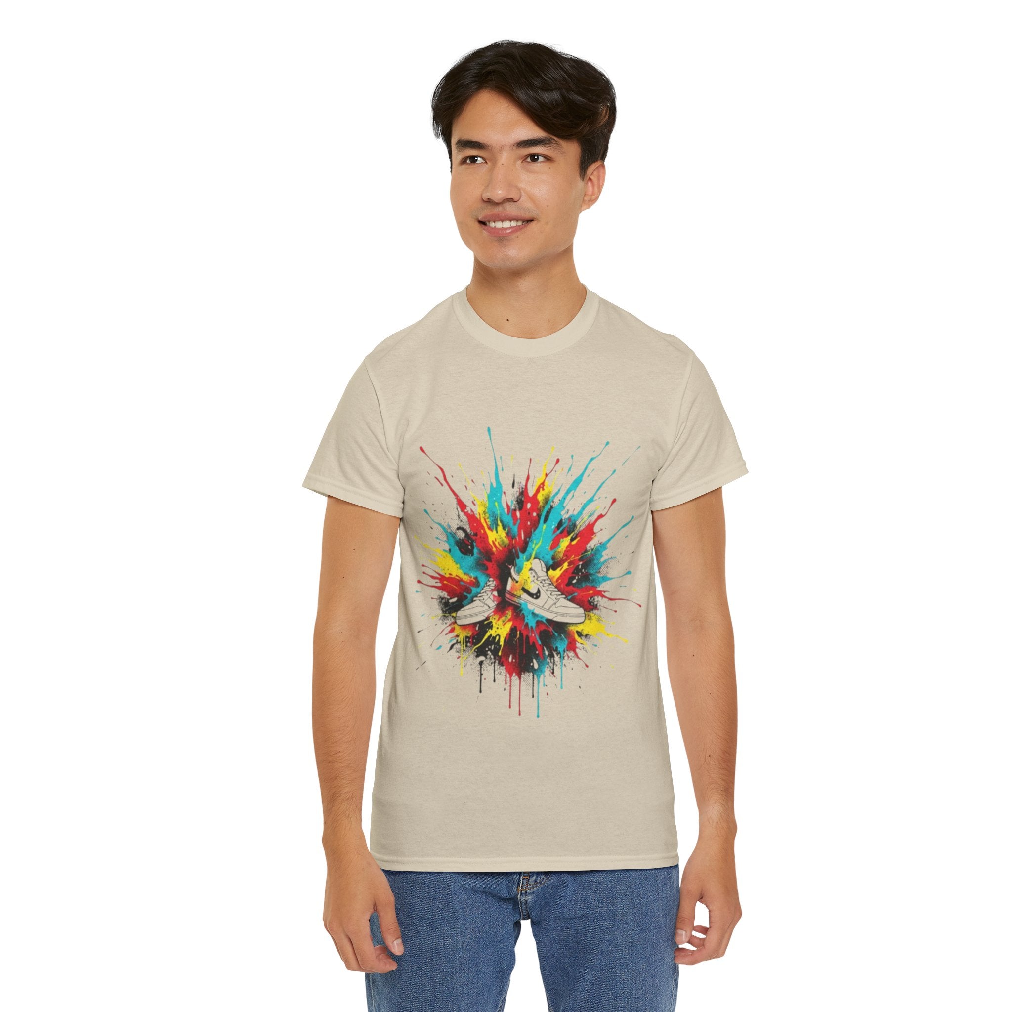 T‑Shirt — Colorful Paint Splash Sneakers Graphic Tee