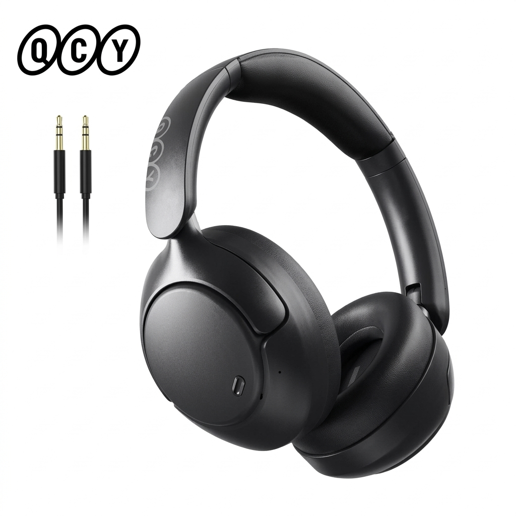QCY H3 Pro ANC Wireless Headphones ,LDAC – 50dB Noise Cancelling, Hi-Res Spatial Audio