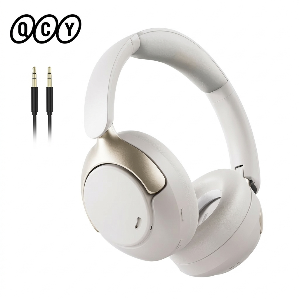 QCY H3 Pro ANC Wireless Headphones ,LDAC – 50dB Noise Cancelling, Hi-Res Spatial Audio