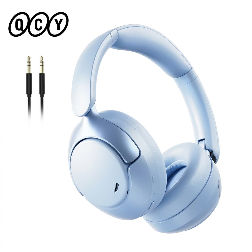 QCY H3 Pro ANC Wireless Headphones ,LDAC – 50dB Noise Cancelling, Hi-Res Spatial Audio