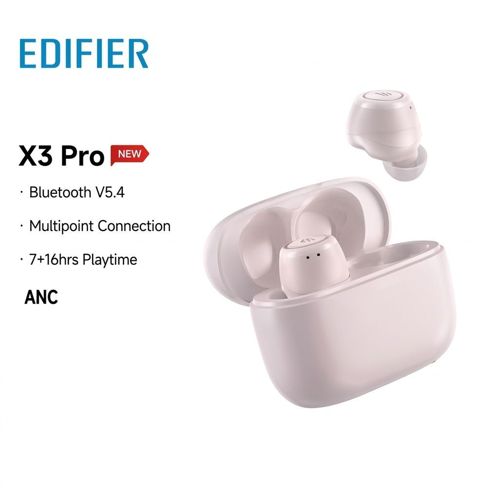 Edifier X3 Pro EarBuds ANC  Bluetooth 5.4, Multipoint Connection, IP54 Waterproof