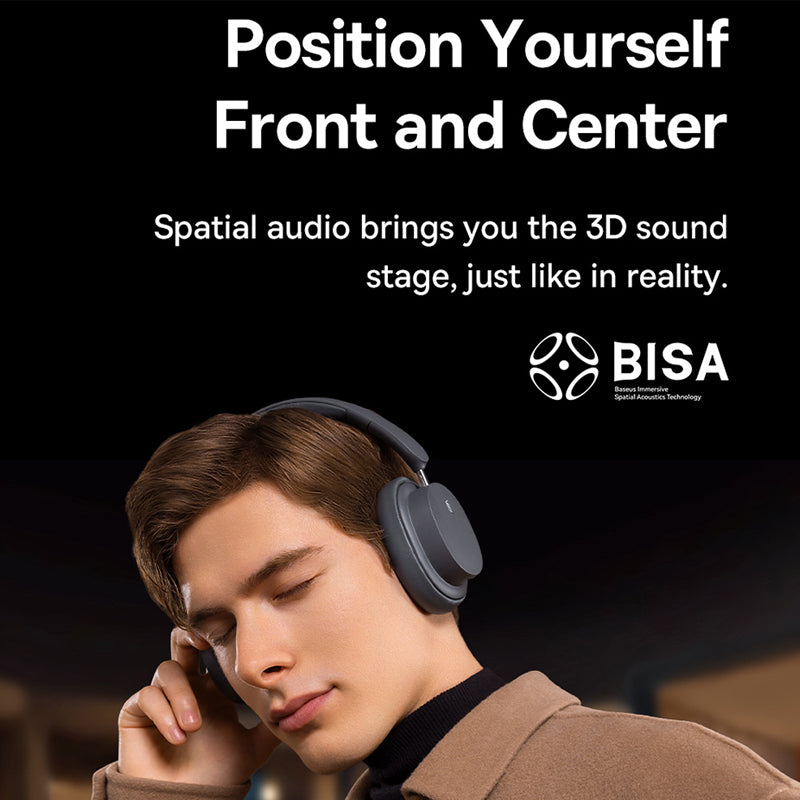 Baseus Bowie D05 Headphones – 3D Spatial Audio, 70H Battery,Dual Device Connection