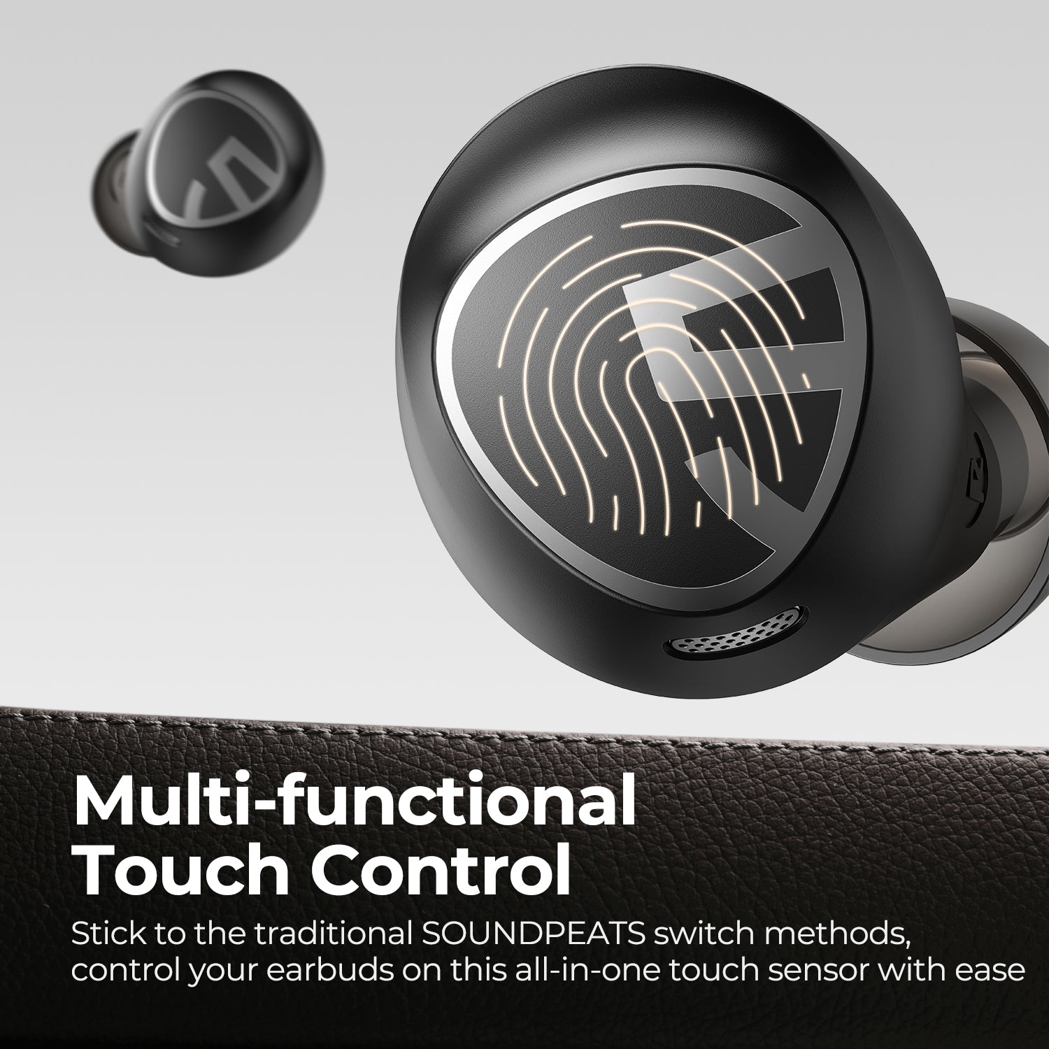 SoundPEATS ANC Wireless Earbuds , 30H Playtime, Smart Touch Control, Waterproof