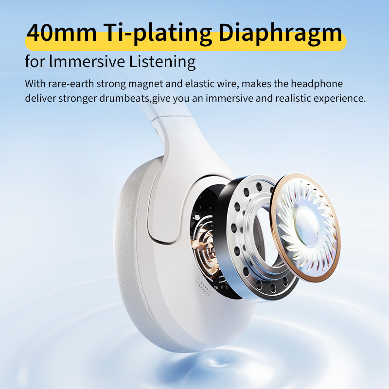 QCY H3 Lite ANC –  40mm Driver HiFi Over-Ear Wireless Headphone