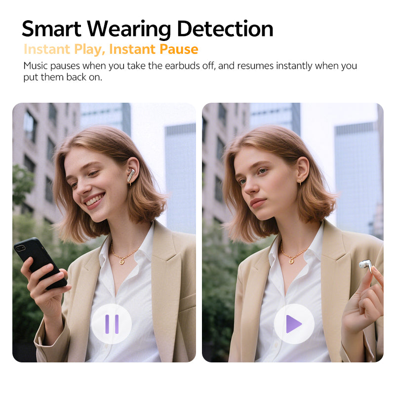 QCY MeloBuds N70 ANC Wireless Earbuds , Wireless Charging, 50H Battery