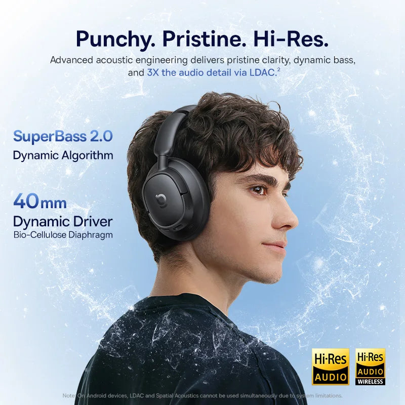 Baseus EH10  ANC Headphones – 45dB Hybrid Noise Cancelling, 80H Battery