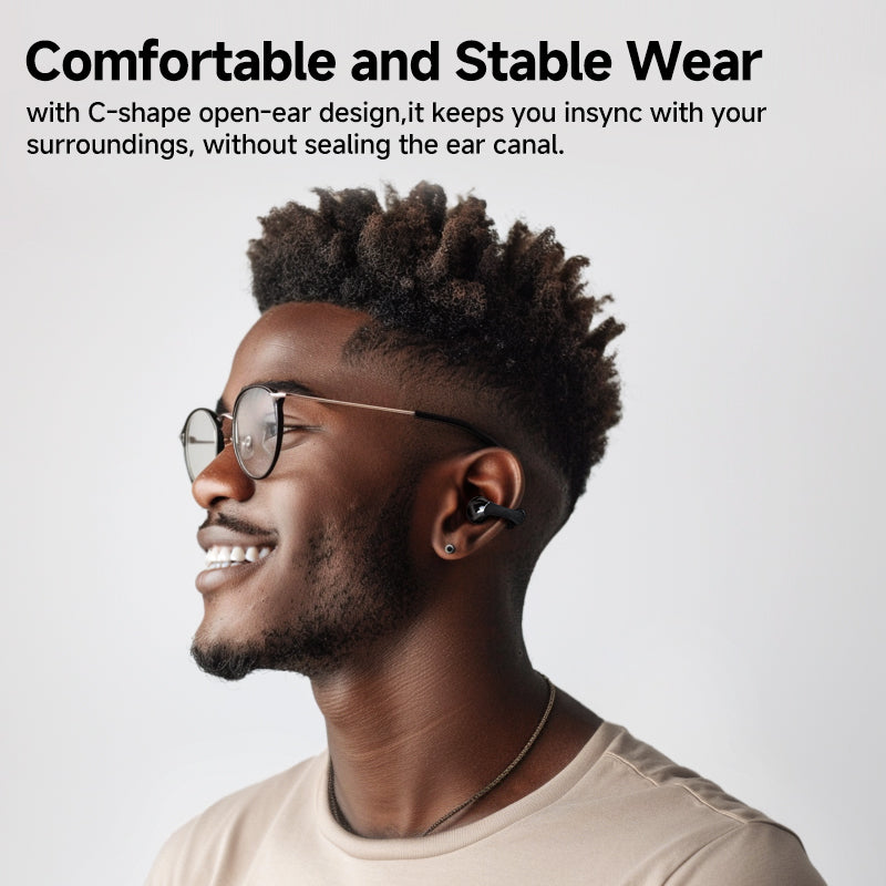 QCY Crossky C30 Open-Ear ANC Earbuds, Dual-Device Connection